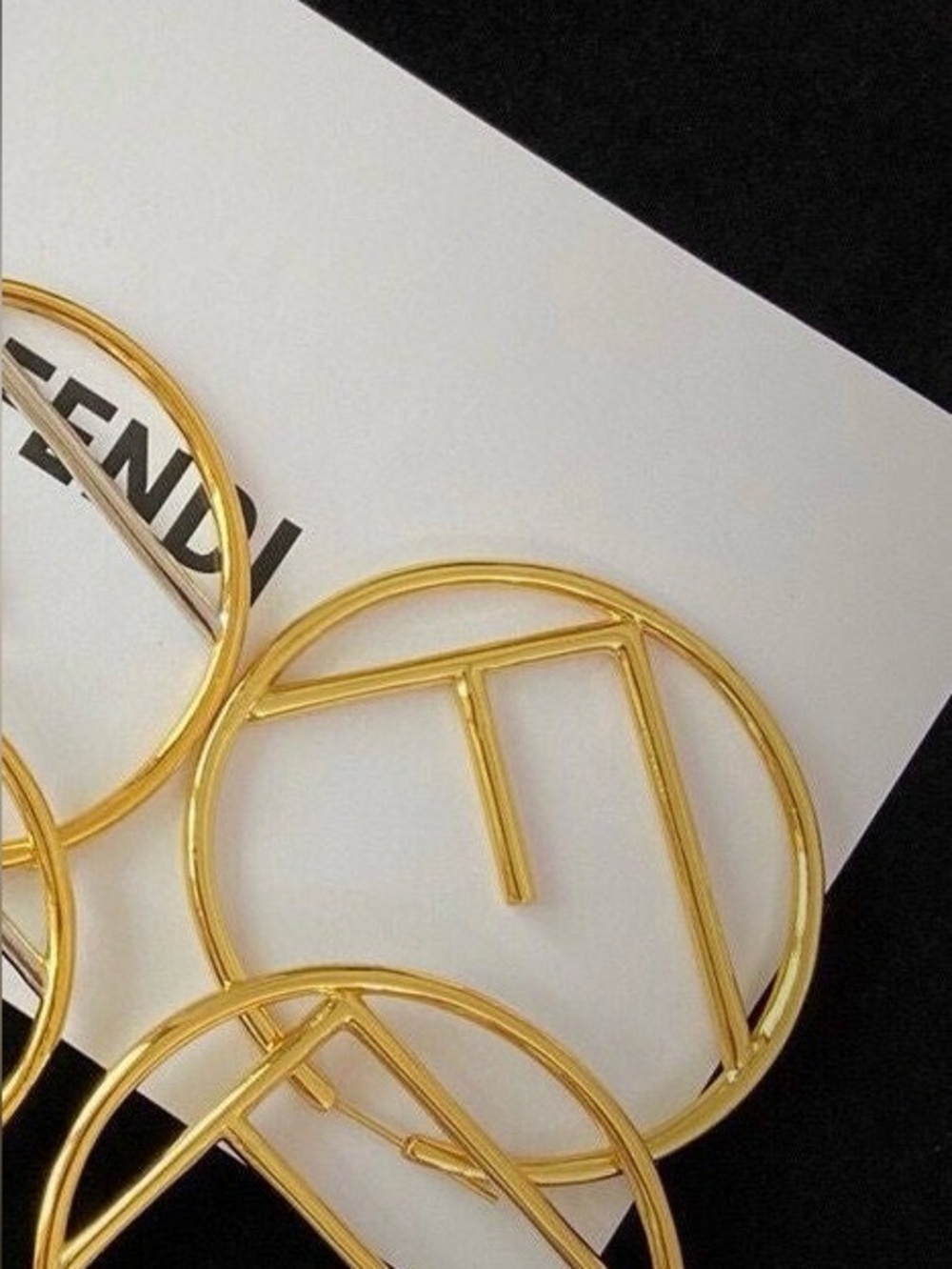 14 k Gold  plate initial  Hoop Earrings 50M
